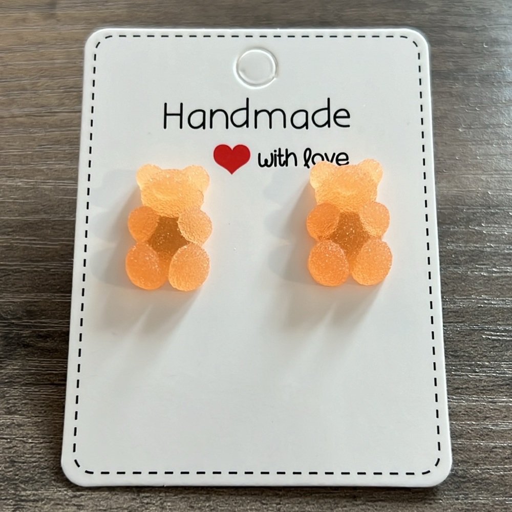 Handmade gummy bear earrings